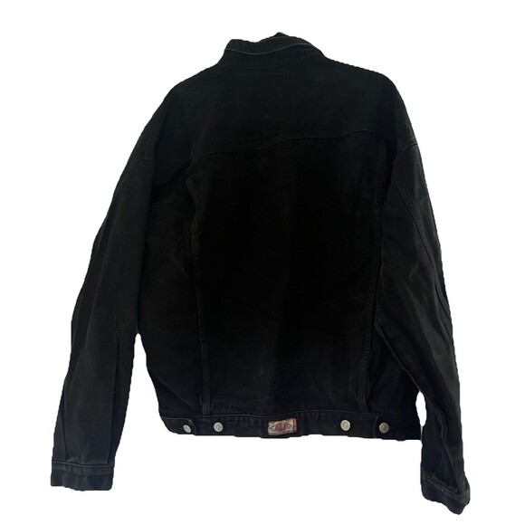 Jordache Black Denim Jacket Size Large - Picture 3 of 4